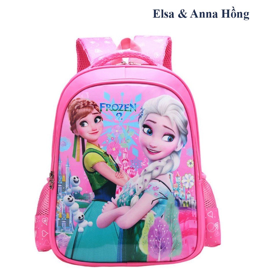 (MUA LẺ GIÁ SỈ) BALO HỌC SINH TIỂU HỌC 2 NGĂN LỚN PONY, ELSA, KITTY CHO BÉ GÁI