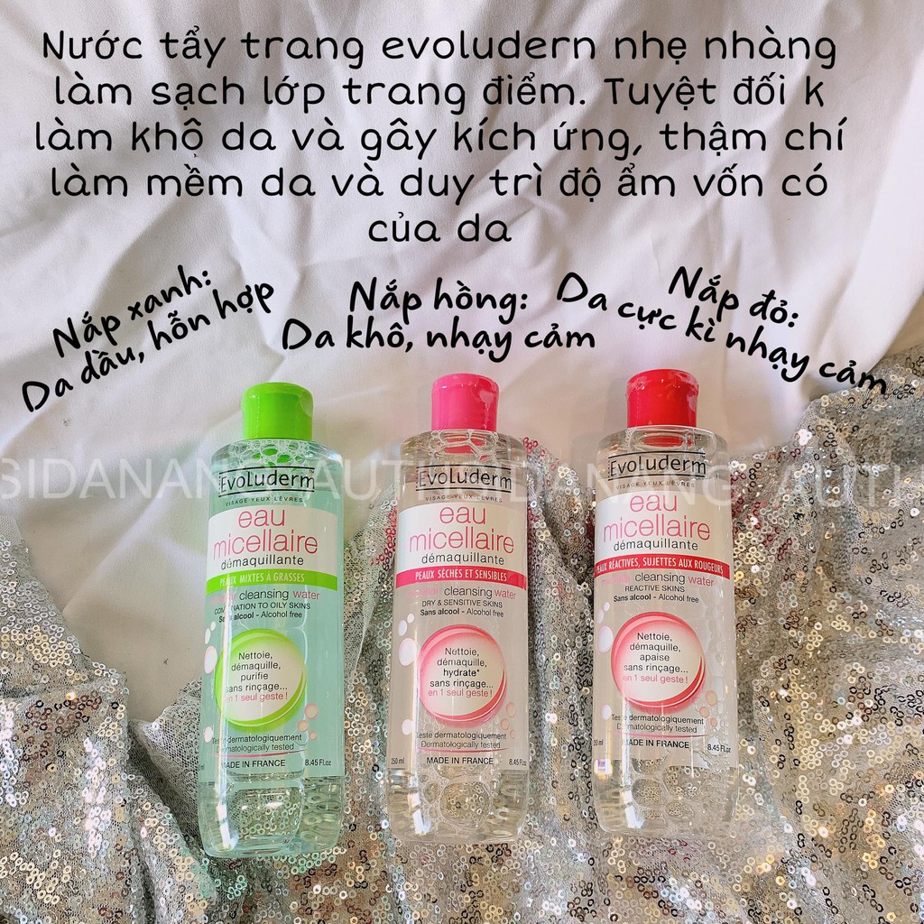 Nước tẩy trang Evoluderm Eau Micellaire