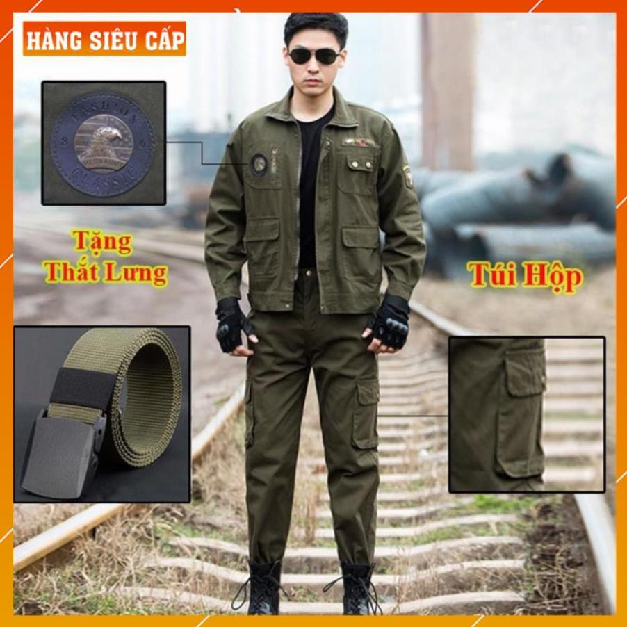 [FreeShip – hàng Auth] Quần Áo Lính Mỹ US ARMY Giá Rẻ - Quần Túi Hộp Nam Rằn Ri Kiểu Lính