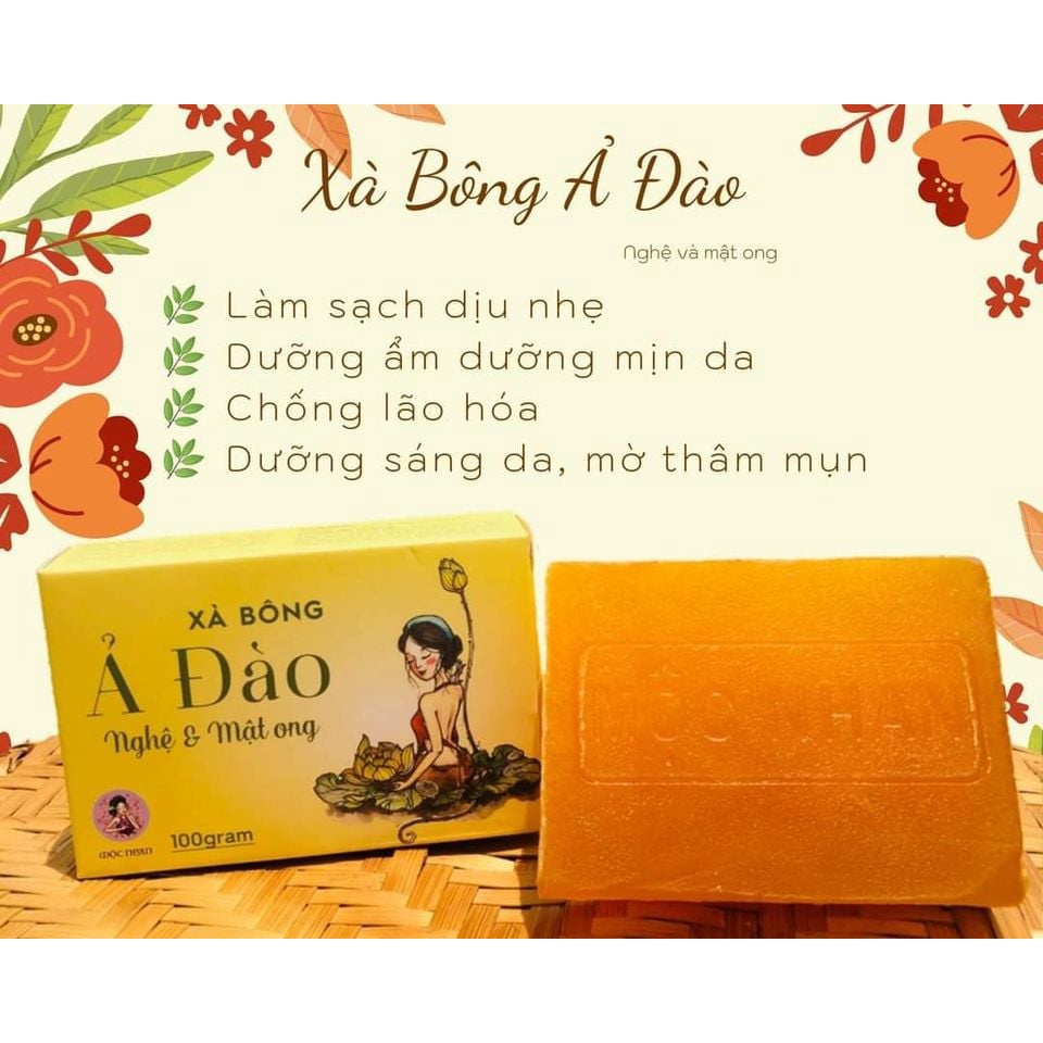 Xà Bông Nghệ Mật Ong Mộc Nhan [ Chính Hãng ] Dưỡng Trắng Da, Mờ Thâm, Mờ Sẹo | BigBuy360 - bigbuy360.vn