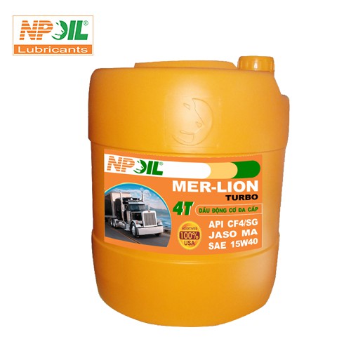 Dầu động cơ cao cấp MER-LION 15W40/20W50 xô/can 18L chuyên dành cho xe tải, tàu thuyền