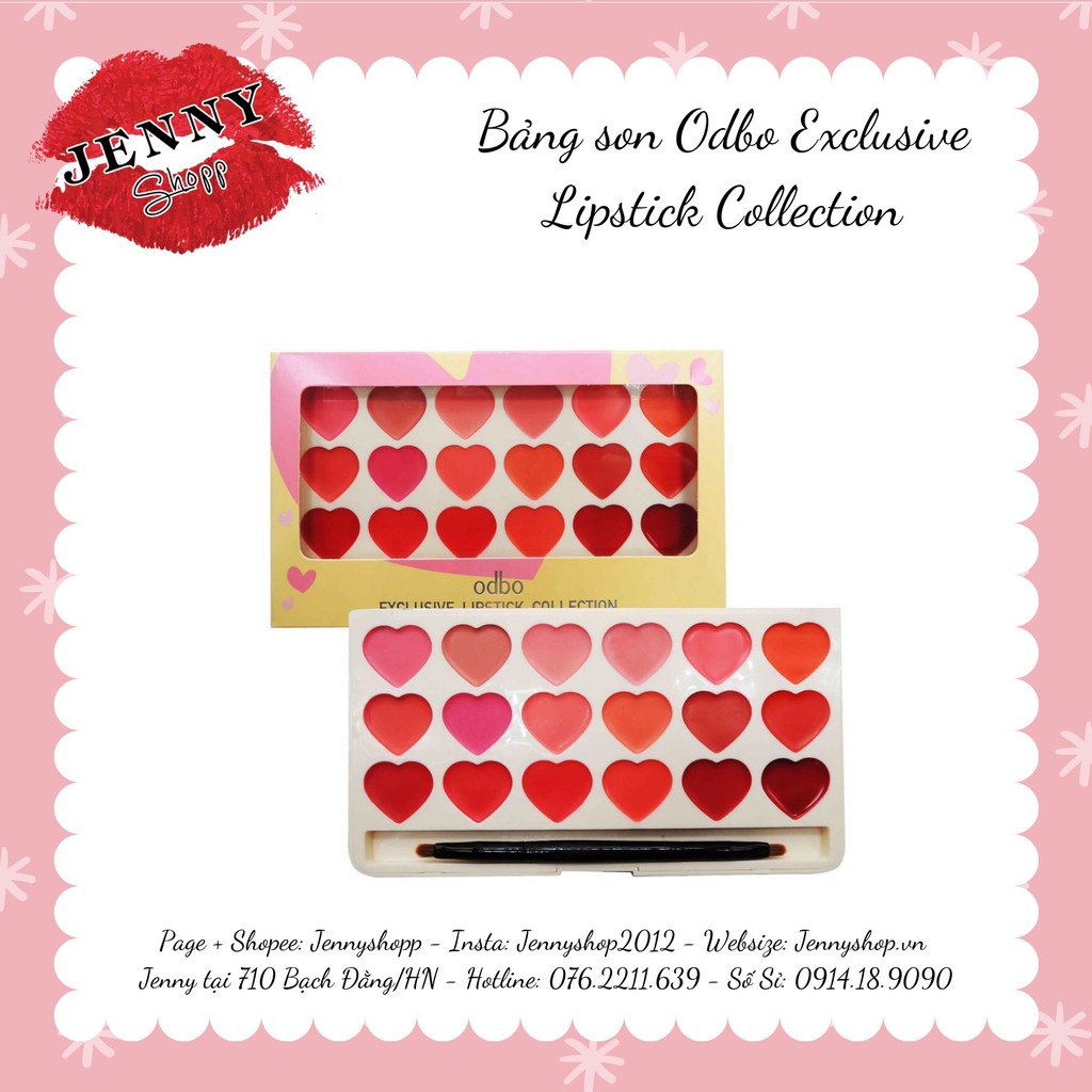 BẢNG SON TIM 18 Ô ODBO EXCLUSIVE LIPSTICK COLLECTION