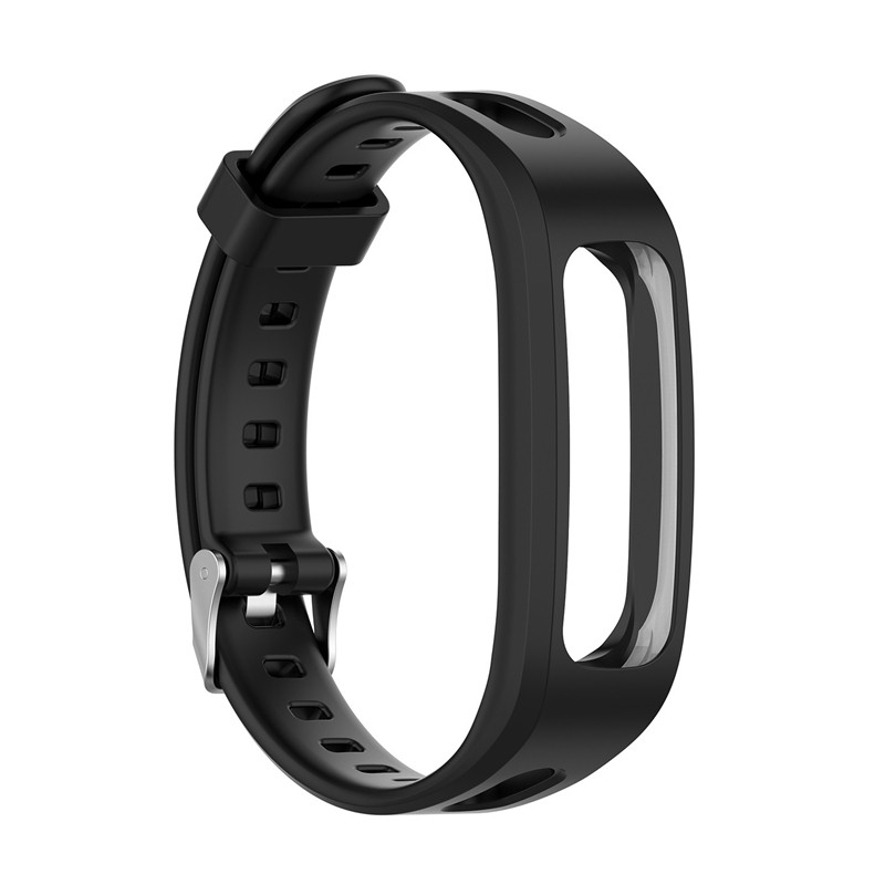 Silicone Replacement Wrist Strap with Buckles Sports Bracelet Strap for Huawei Band 4E 3E Honor Band 4 Running