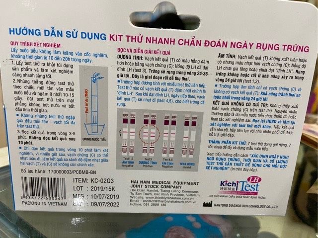 Que thử trứng Kichi Test (hộp 7 que)