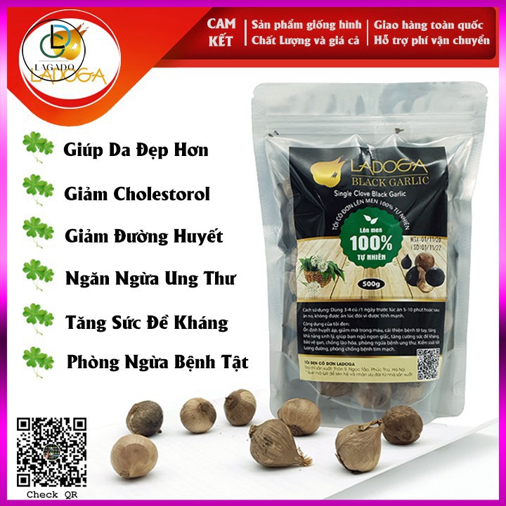 500 gam Tỏi đen cô đơn LADOGA lên men tự nhiên | BigBuy360 - bigbuy360.vn