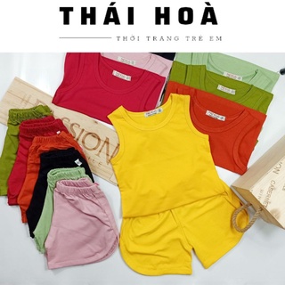 Bộ ba lỗ đùi cho bé gái và bé trai💥 SIÊU ĐẸP 💥 sét balo quần đùi cho bé 8_20kg chất cotton 4 chiều