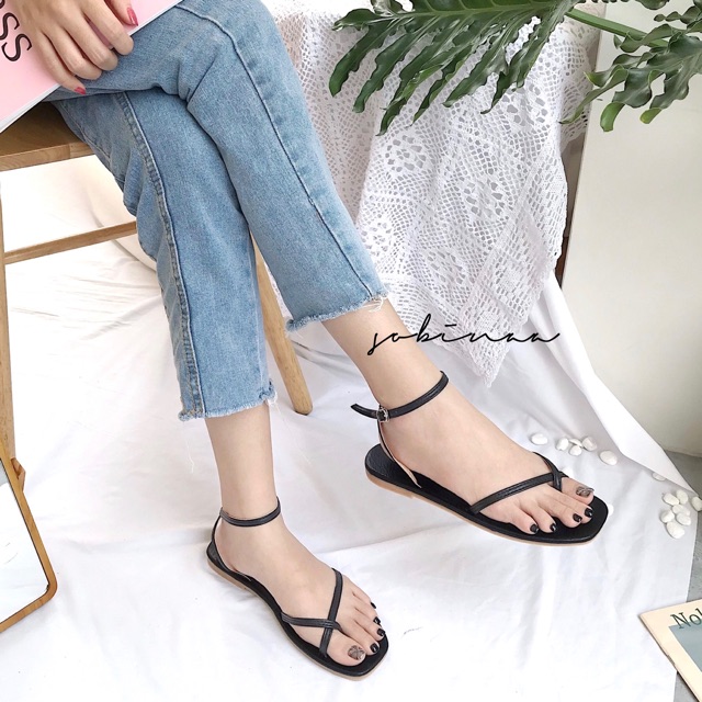 Giày Sandal C55 xỏ ngón mảnh siêu xinh