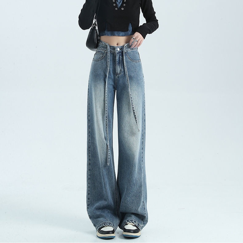 Quần Jeans Nữ Dài Ống Rộng Thời Trang Cá Tính