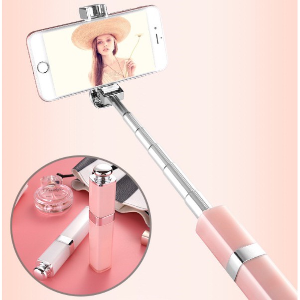 Gậy tự sướng Bluetooth thỏi son cao cấp tặng túi đựng gậy