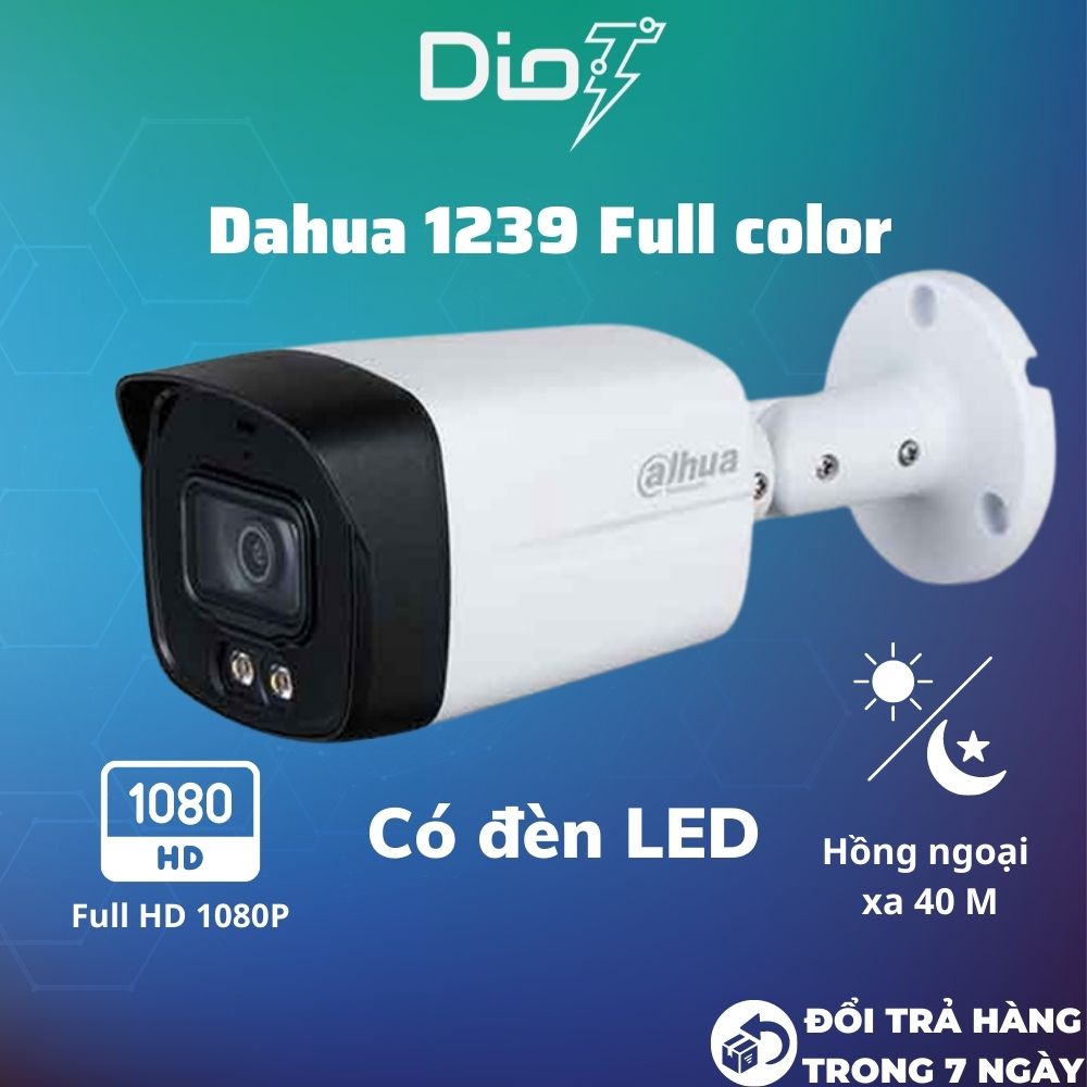 [Mã ELHAMS5 giảm 6% đơn 300K] Camera giám sát an ninh Full Color Dahua 1239TLMP LED