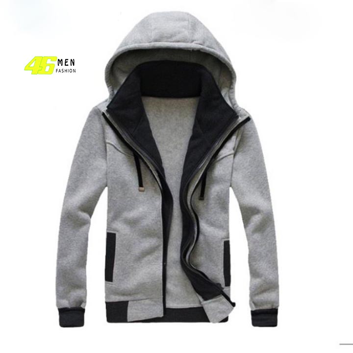 Áo khoác nam vải nỉ cotton cổ đứng phối nón thời trang MFK024 | BigBuy360 - bigbuy360.vn