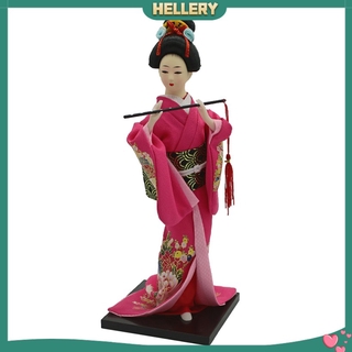 Búp Bê Geisha Nhật Bản Mặc Kimono Màu Đỏ Hồng Có Nhiều Mẫu Mã Đa Dạng