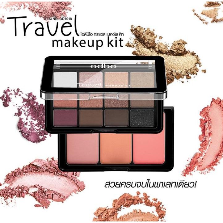 [Có sẵn - Chính hãng - Ship ngay] ODBO - Bảng Màu Mắt & Má Hồng Travel Makeup Kit