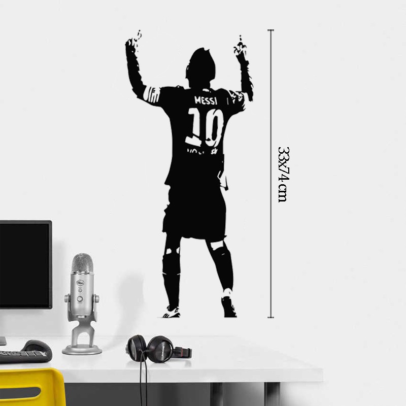 Hình Dán Messi  | Decal Dán Tường Trang Trí Quán Cafe, Dán Phòng Ngủ, Phòng Khách