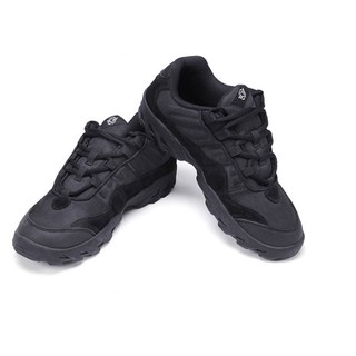 Giày boots lính buộc dây cổ thấp