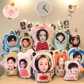 GẤU BÔNG IN HÌNH THEO YÊU CẦU tặng móc khóa  (IN 2 MẶT 2 HÌNH)