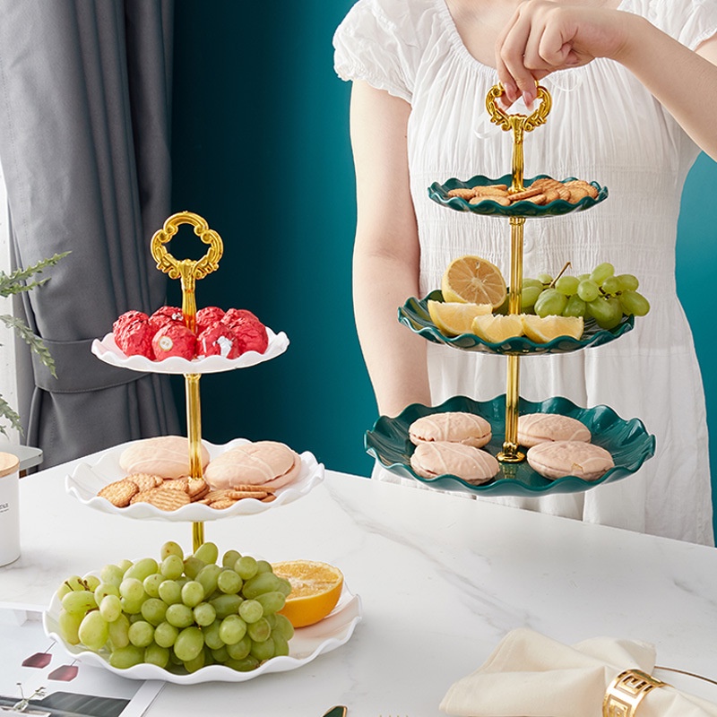 Khay Bánh 3 Tầng Trang Trí Tiệc, Kệ Cupcake Phong Cách Nhà hàng