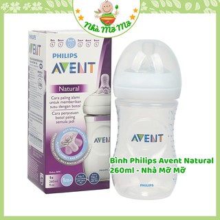 Bình sữa Philips Avent Natural 260ml cho bé - Nhà Mỡ Mỡ