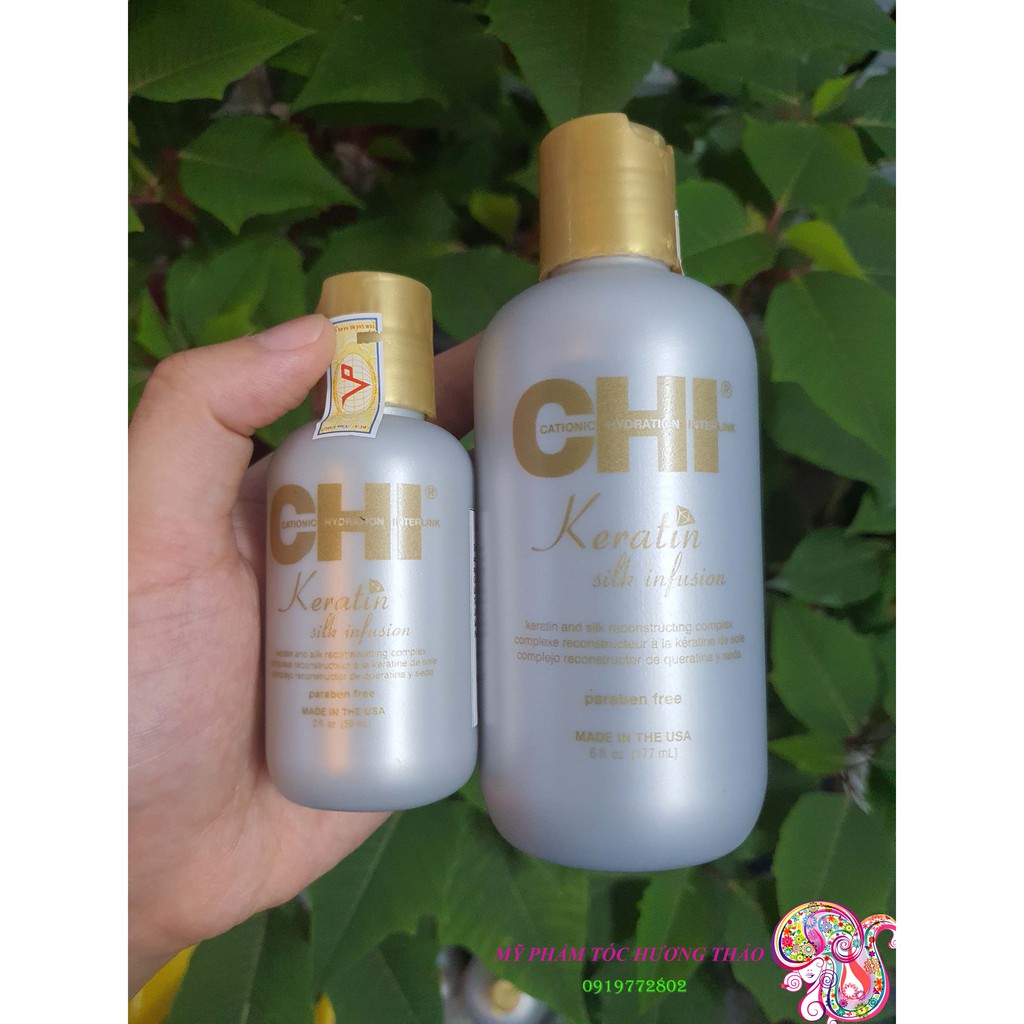 Tinh Dầu Dưỡng Tóc CHI Keratin Silk Infusion Mỹ (59ml/ 177ML) (NSX: 08/2020)