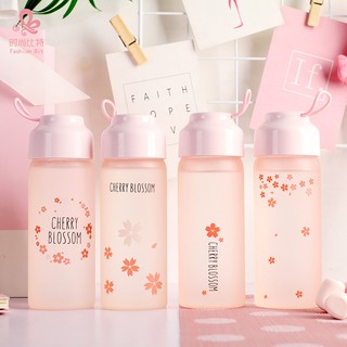 BÌNH NƯỚC THỦY TINH 350ML CHERRY BLOSSOM NHỎ GỌN DỄ THƯƠNG // LÁCH TÁCH