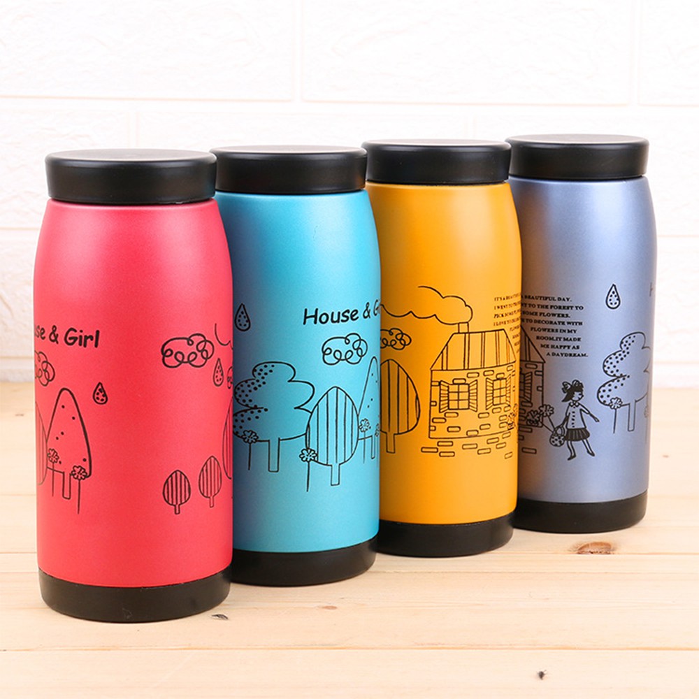 Bình Đựng Nước Giữ Nhiệt Nóng Lạnh Inox 304 Cao Cấp HOUSE &amp; GIRL 360ml