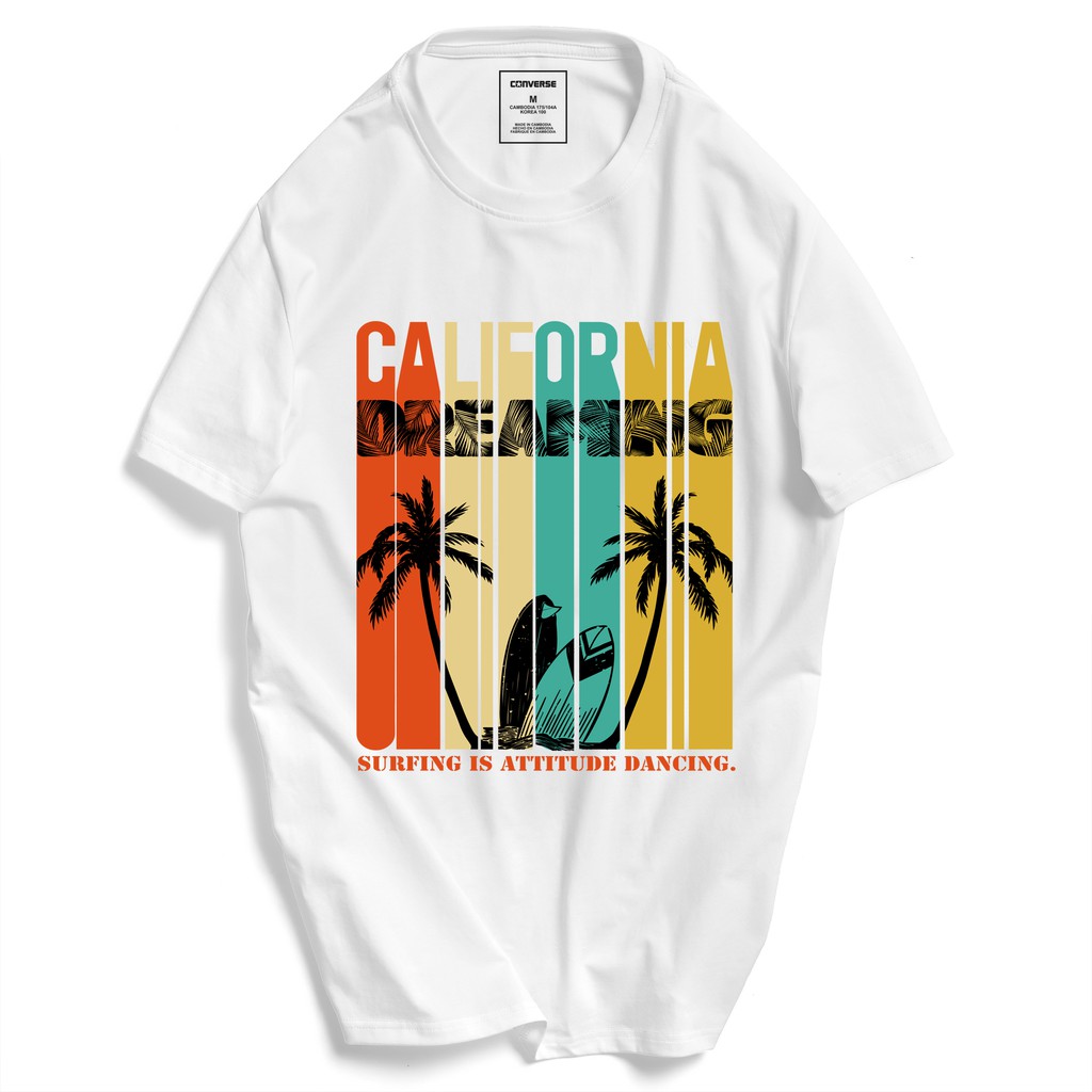 Áo Thun Unisex Nam Nữ In Họa Tiết California