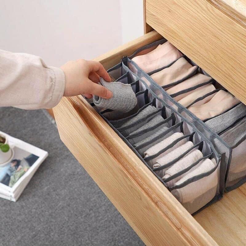 SET 3 TÚI ĐỰNG ĐỒ LÓT, TẤT 24 Ô TIỆN LỢI