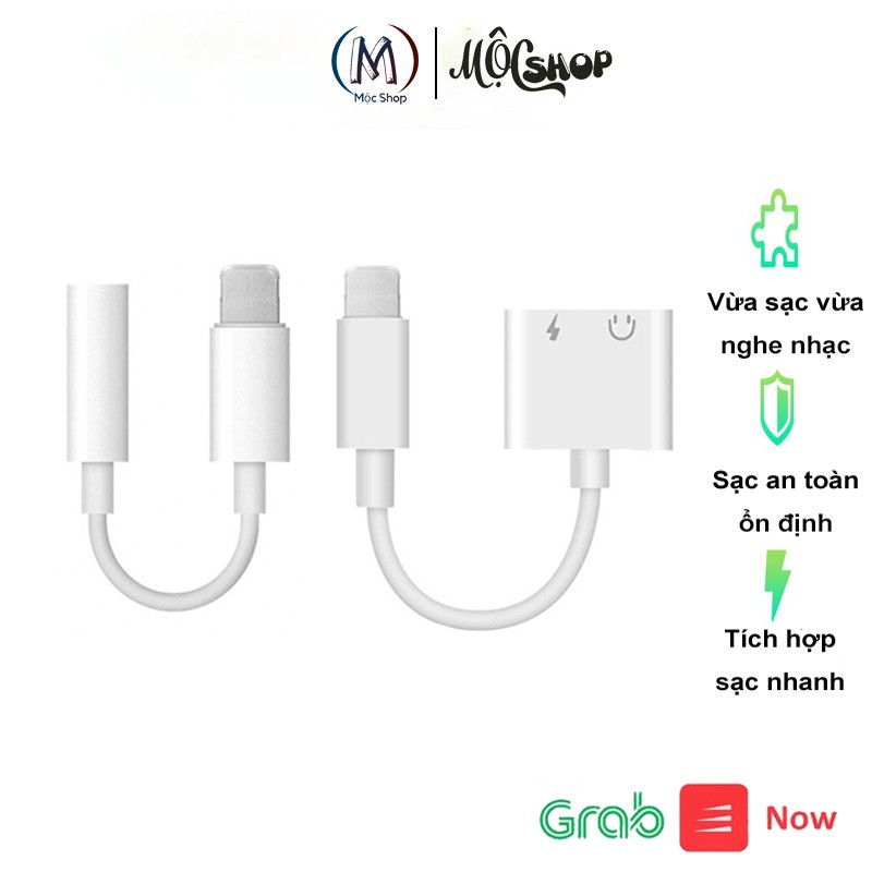 Jack chia cổng iphoen, giắc chuyển đổi vừa sạc vừa đèo tai nghe cho iphoen QT