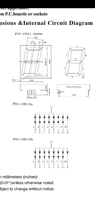 Led 7 Thanh 1.5 inch Dương Chung Màu Đỏ