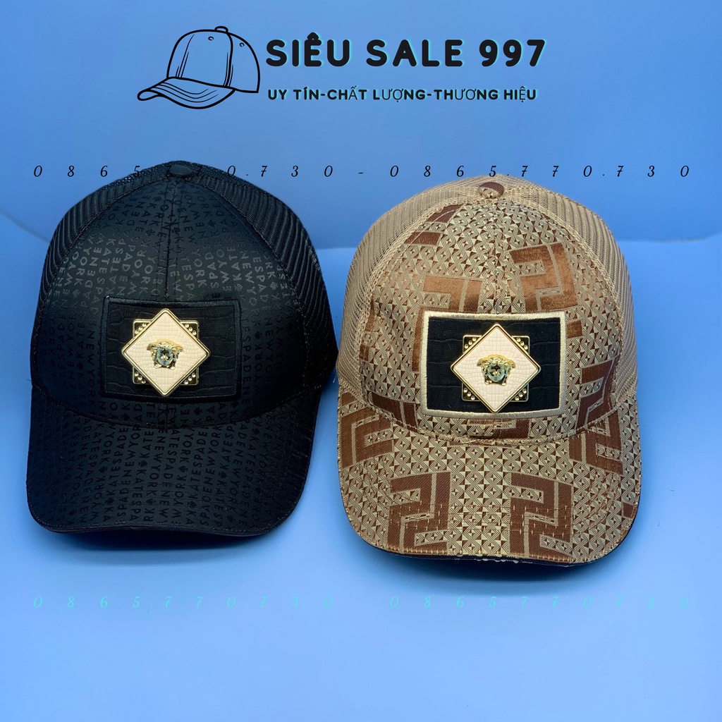 NÓN LƯỠI TRAI PHỐI LƯỚI LOGO HÌNH THOI MẠ VÀNG CAO CẤP THỜI TRANG NAM NỮ