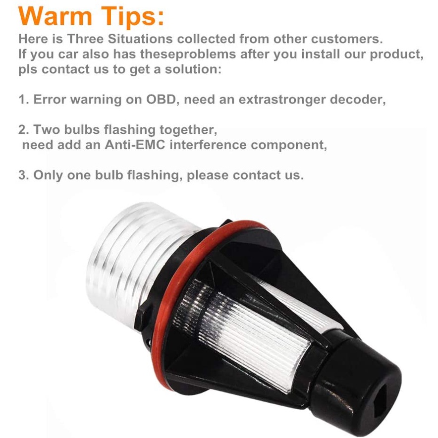 Bóng Đèn LED Mắt Thiên Thần Cho BMW E39 E53 E60 E61 E63 E64 E65 E66 E87 525i 530i xi 545i M5