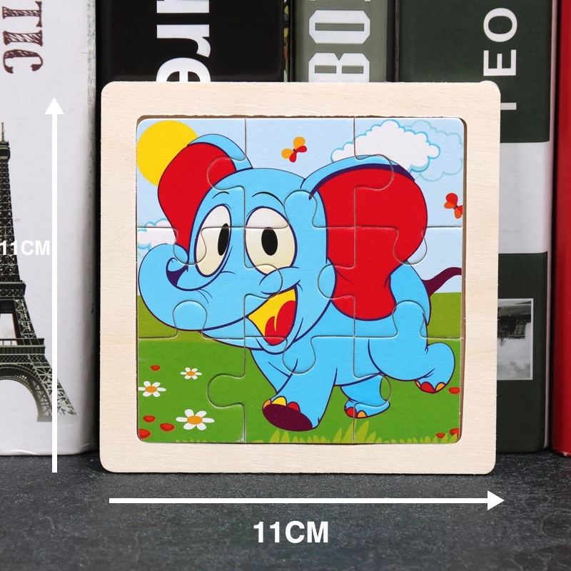 1 Bộ Đồ Chơi Xếp Hình 3D Mini Kích Thước Nhỏ/Động Vật Hoạt Hình Phát Triển Trí Tuệ Cho Bé