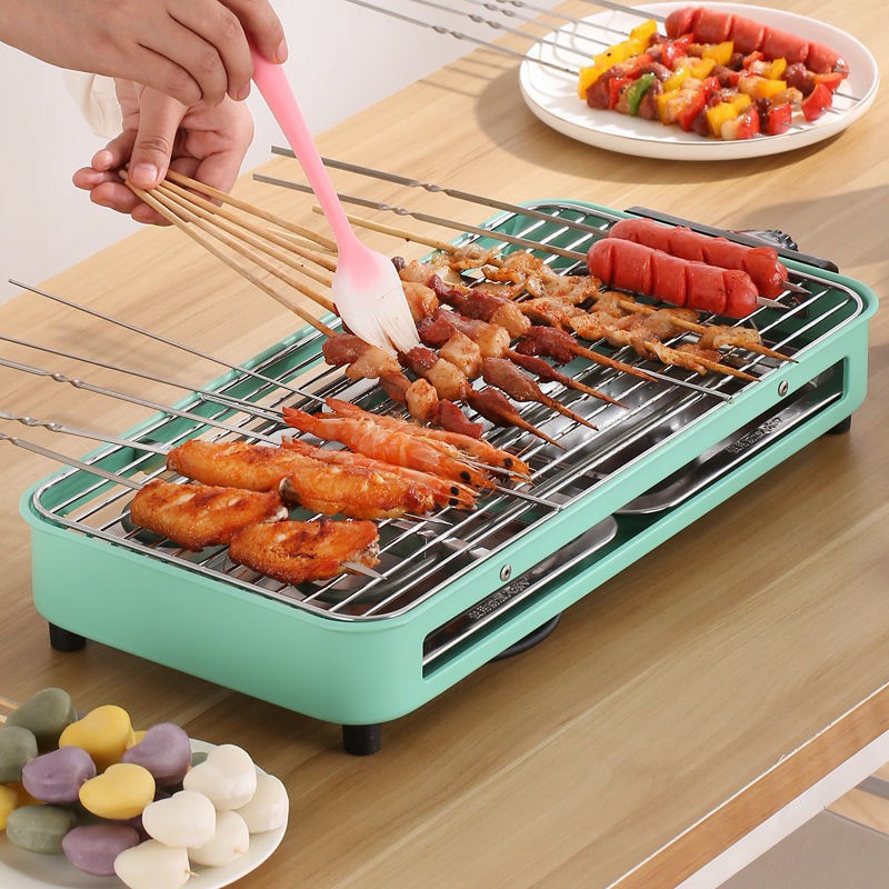 Bếp Nướng Điện BBQ Không Khói Hàn Quốc MR-001 1600w Kèm Vỉ Nướng Và Khay Nướng