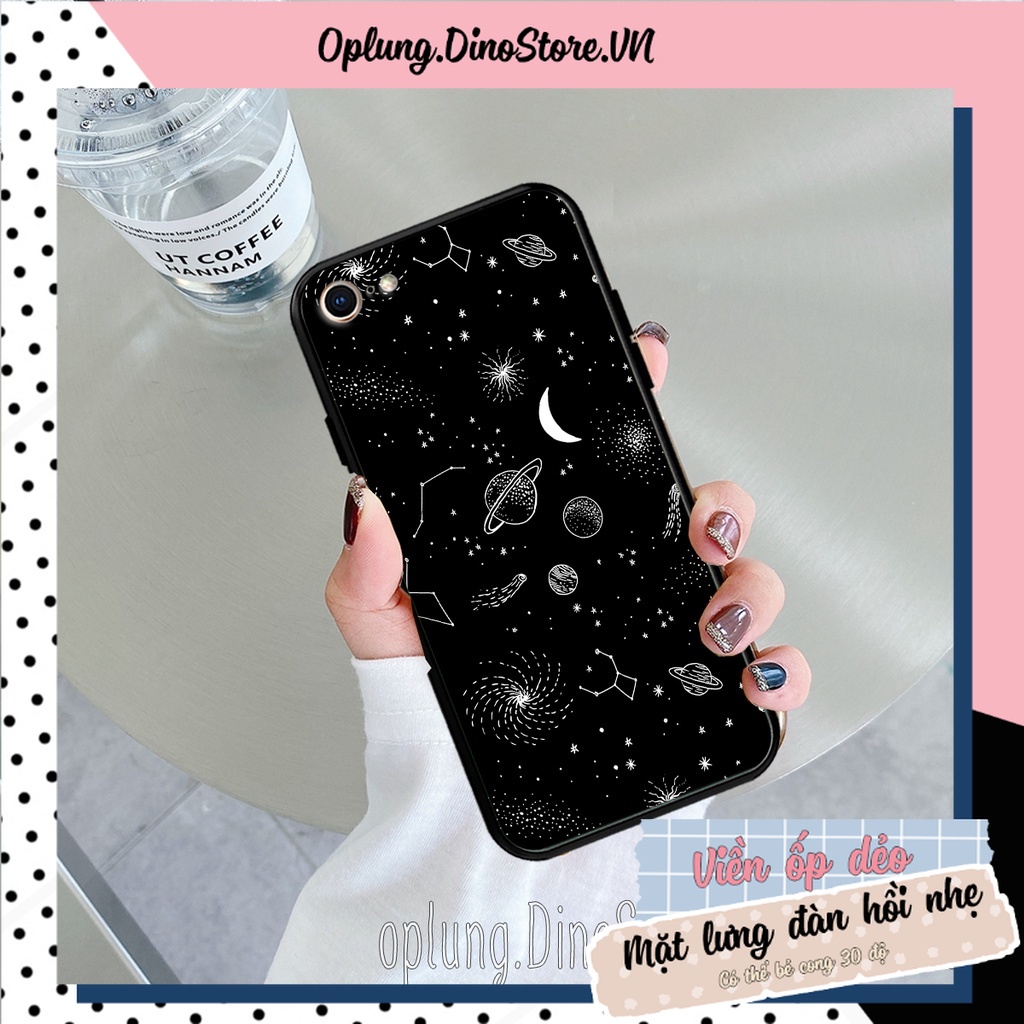 Ốp Iphone 6/6s/6Plus/6sPlus/7G/8G/7Plus/8Plus lưng nhựa viền dẻo bảo vệ camera chống bẩn in hình vũ trụ ngân hà.