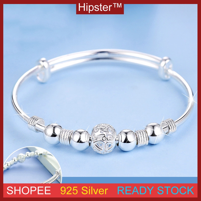 Vòng Tay Chuỗi Hạt Mạ Bạc / Đồng Thời Trang Cho Nữ