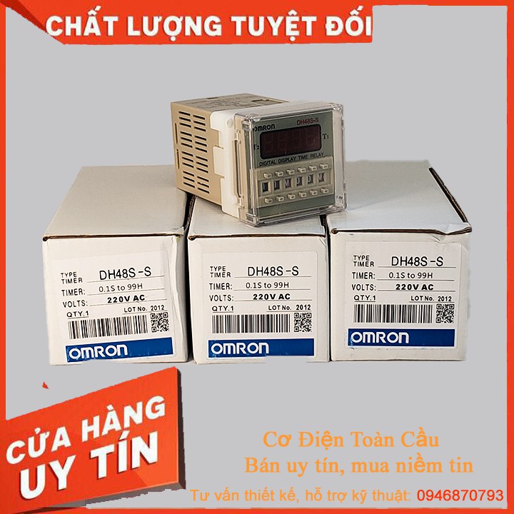 Rơle thời gian (Timer) Omron DH48S-1Z DH48S-2Z, DH48S-S (Kèm đế) Relay thời gian Công tắc hẹn giờ DH48S