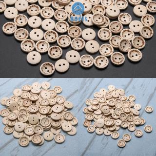 Set 100 Nút Gỗ Hình Trái Tim Làm Đồ Thủ Công