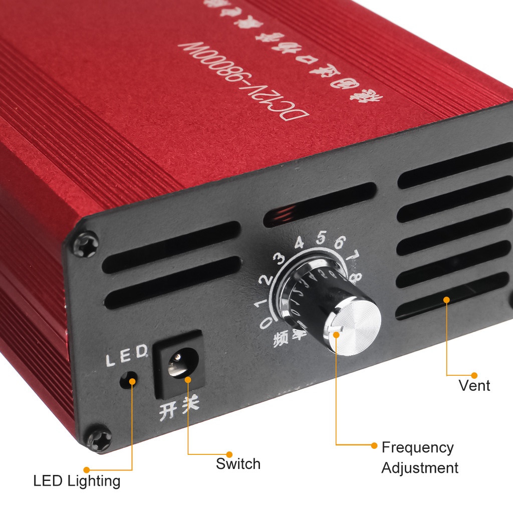 Máy đánh cá biến tần siêu âm dc 12v 98000w bộ chuyển đổi sóng hình sin công suất siêu âm để câu cá ngoài trời