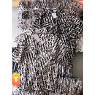 ÁO SƠ MI DIOR TAY NGẮN HỌA TIẾT