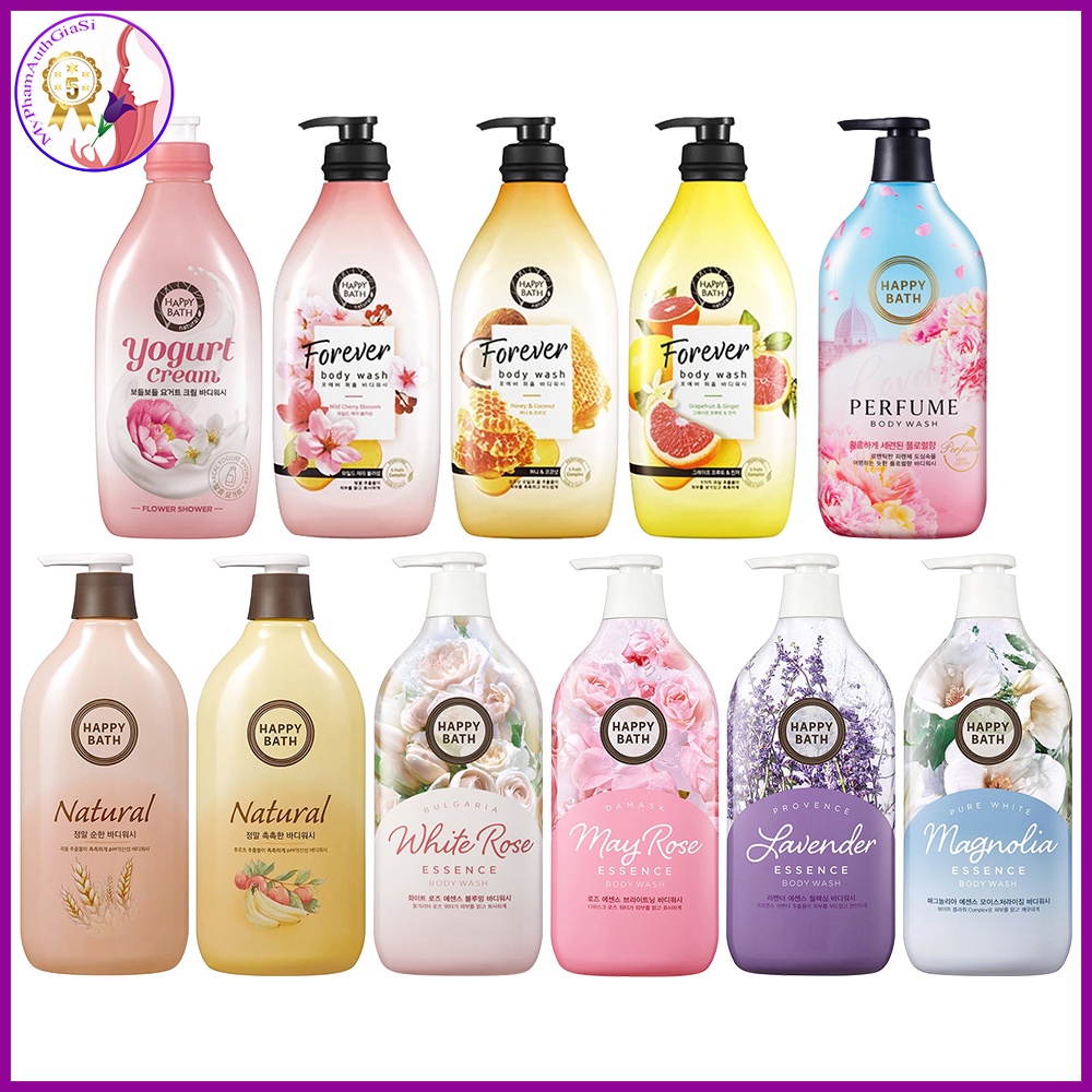 Sữa tắm happy bath hương thơm quyến rũ dưỡng ẩm da 900ml của hàn quốc