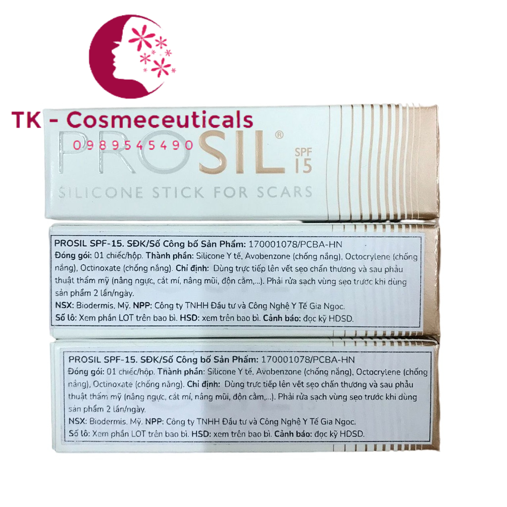 Sáp Bôi Sẹo Prosil 100% Silicone Biodermis SPF 15+ - 4,25g