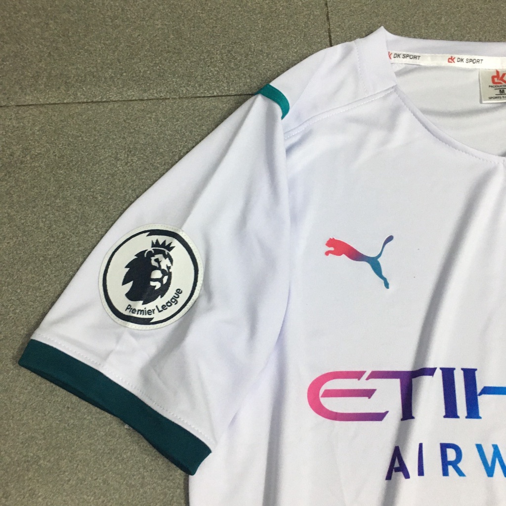 Bộ quần áo đá banh CLB Man City trắng DK FLG 2022