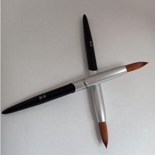 Cọ đắp móng bột mầu đen, bạc, viền bạc số # 16