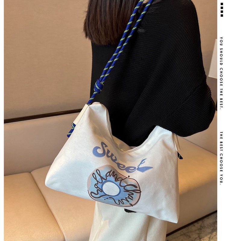 Hàng Trăm Và Một Túi tote Đeo Vai Bằng Vải canvas Kích Thước Lớn Thêu Trang Trí Mới 2022 NB00196