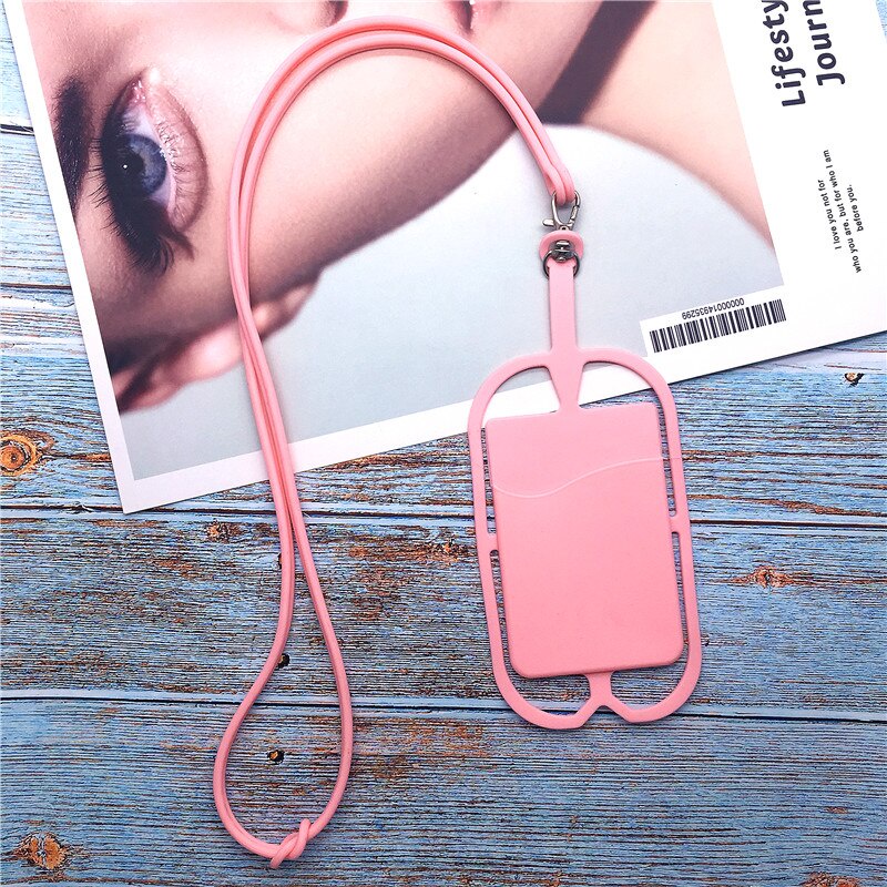 Dây Đeo Cổ Gắn Điện Thoại Bằng Silicone Tiện Dụng