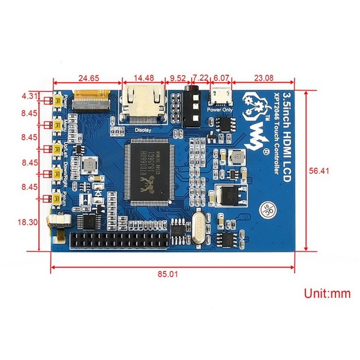 Màn Hình Lcd 3.5 "3.5 Inch Hdmi Ips Lcd Touchscreen Raspberry Pi 3b +