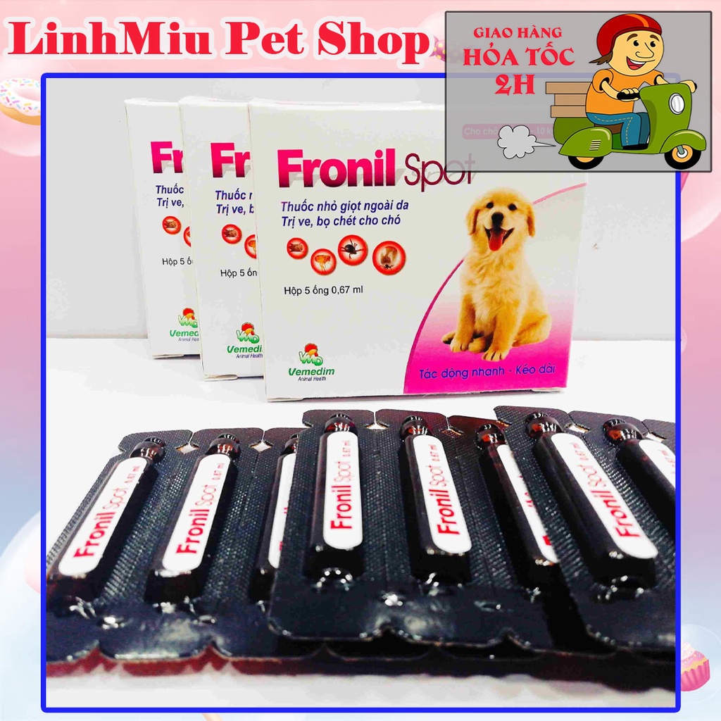 Nhỏ gáy trị ve giận - Fronil Spot hộp 5 ống
