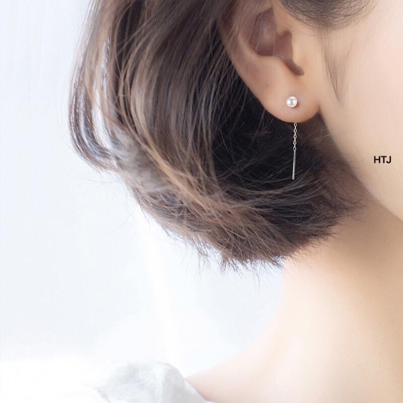 Bông tai tua dài mẫu mới xinh xắn LINH MIU SILVER