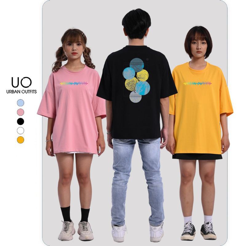 Áo Thun Tay Lỡ Nữ Nam Form Rộng URBAN OUTFITS In Bong Bóng ATO09 Cotton 4 Chiều Local Brand