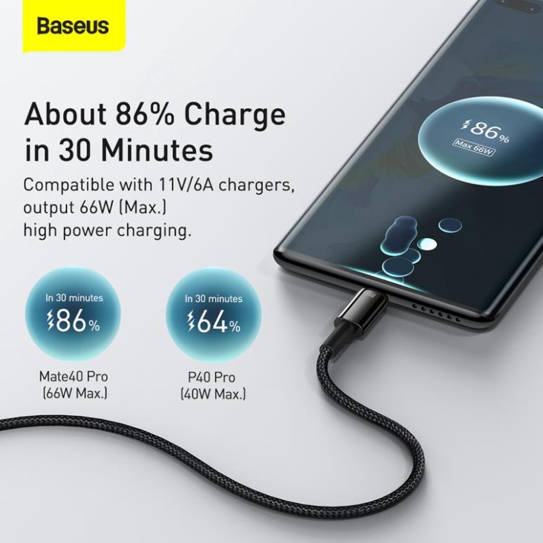 Cáp Baseus Dữ Liệu Sạc Nhanh 66W Tungsten Vàng Đồng USB Sang Type-C_TOPBUY24HMall
